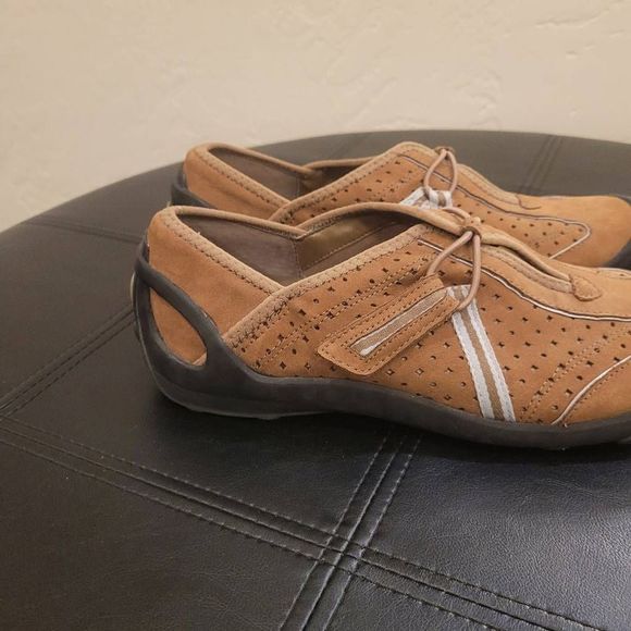 Clark's Privo Tequini Women's Brown Nubuck Leather Slip-On Hiking Shoes MINT - Picture 9 of 15